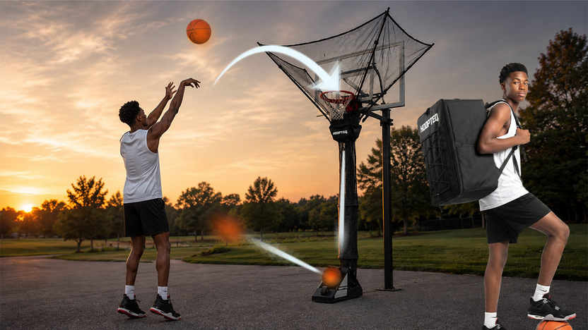 HOOPTEQ - The world's first shooting machine in a backpack.
